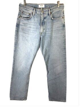 AGOLDE Jeans Womens 28 100% Cotton Light Wash Straight Leg High Rise Rigid Denim